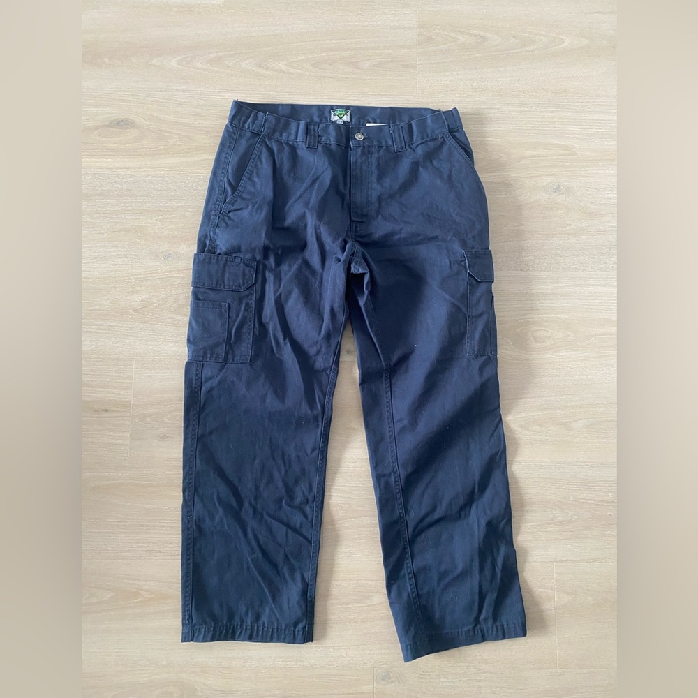 Walls Vintage Men's Navy Cargo Pants - Work Utility Style Size 38/30